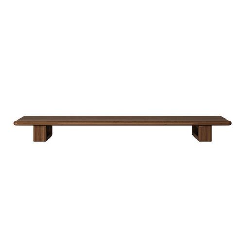 Computer monitor elevated walnut solid wood installation-free desktop shelf storage rack display base pad