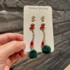 Earrings, socks, crystal pendant, country accessory, European style