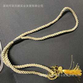 跨境金属铁环带帽流苏三股扭绳铁罐拎绳月饼铁盒纸袋手提绳尼龙绳