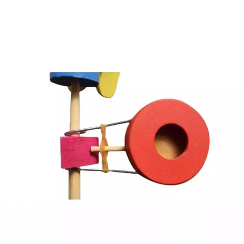 Hand-cranked drum colorful cartoon marionette drum, popular children's toy marionette drum, drum at street stalls and temple fairs