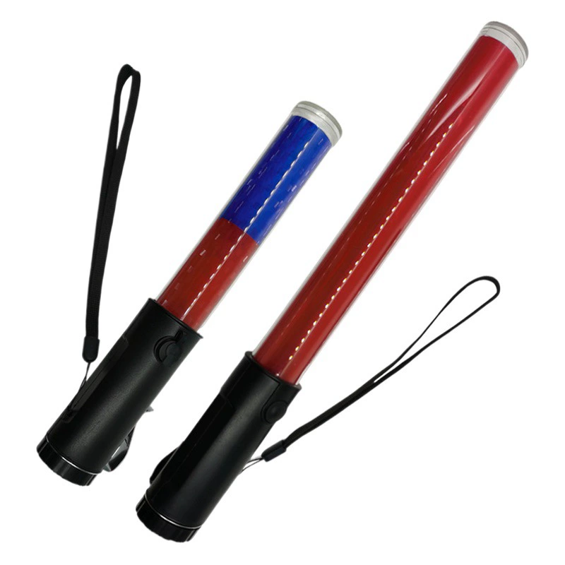 Зарядка дубинки 26 см красный и синий флэш-палка трафик команда флуоресцентные палки производителей оптом