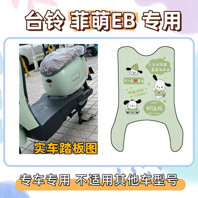 foot mats + seat cover, sun-proof, Electric vehicle foot mat - long-foot-mat-with-velcro-pacha-dog-green-tailing-feimeng-eb20