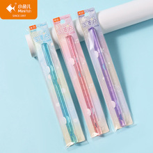小鱼儿学生用15cm炫彩三棱尺立体三角刻度尺直尺批发