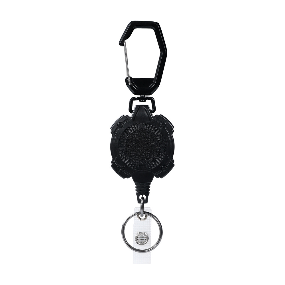 Llavero retráctil Hebilla de alto rebote para exteriores, cable elástico anti-pérdida, cable extendido, llavero fácil de tirar