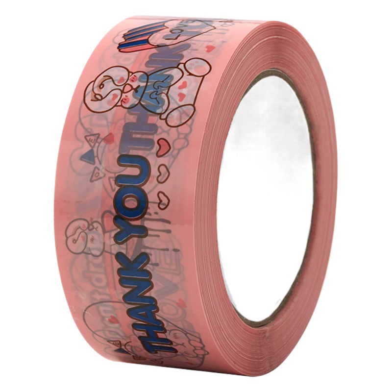 Cinta de sellado de dibujos animados embalaje expreso papel adhesivo sellado cinta de embalaje logotipo fijo alto adhesivo color caja completa al por mayor