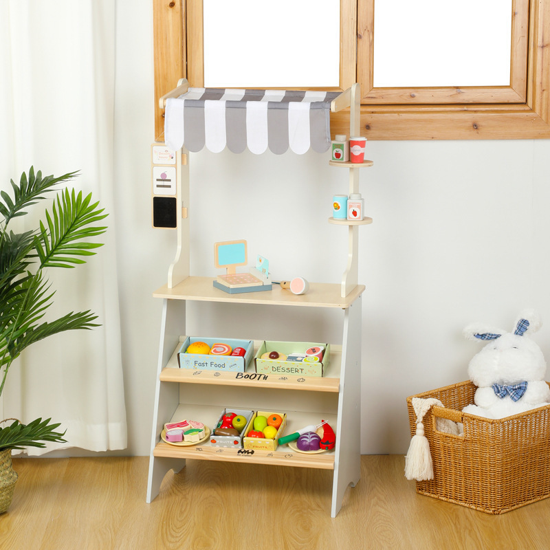 CPC niños de madera imitación de verduras y frutas helados tienda de helados juguetes interactivos padres-hijos al por mayor