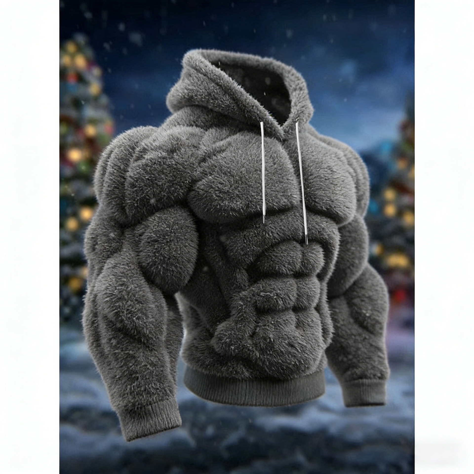 欧美跨境独立站亚马逊新款男士休闲运动连帽卫衣胸肌加厚连帽卫衣