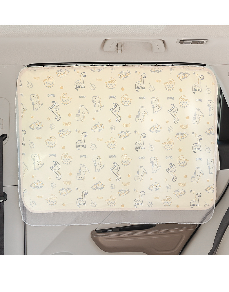 Car Sunshade Curtain, Vehicle-Mounted Heat Insulation and Sun Protection Side Window Curtain, Baby Rear Seat Track-Type Blackout Privacy Curtain, Car Window Curtain