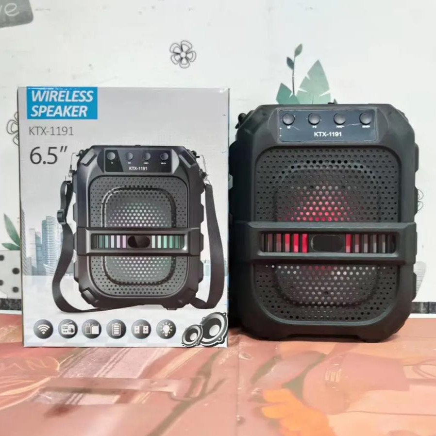 Altavoz Bluetooth portátil GTS-1191 de 6.5 pulgadas, sonido potente