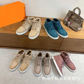 外贸情侣款高帮马丁靴英伦风潮流工装短靴平底运动休闲鞋乐福鞋潮