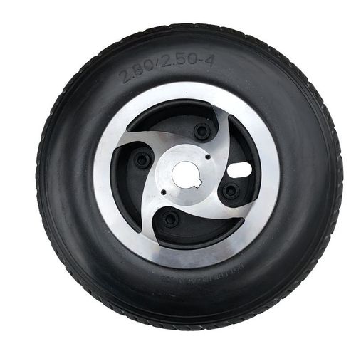 Electric tricycle tire 2.80/2.50-4 solid tire complete wheel elderly mobility aid 9-inch airless tire