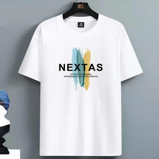 Summer Pure Cotton Short-sleeved T-shirt Men's Instagram Popular Brand Loose All-match Half-sleeved Teenager Men's T-shirt Base Shirt Top