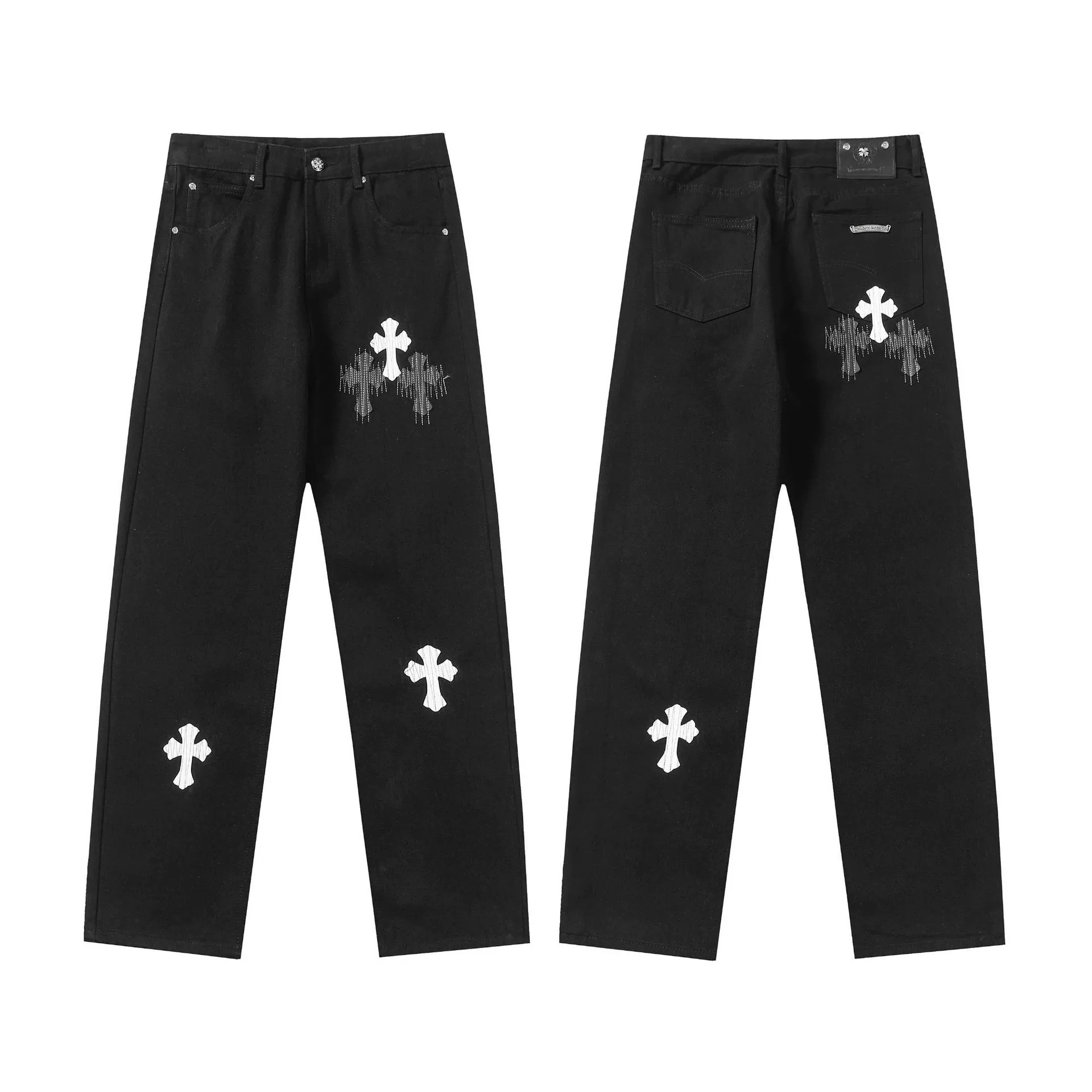 Джинсы из денима для любимой, с вышивкой, oversize, оптовая продажа