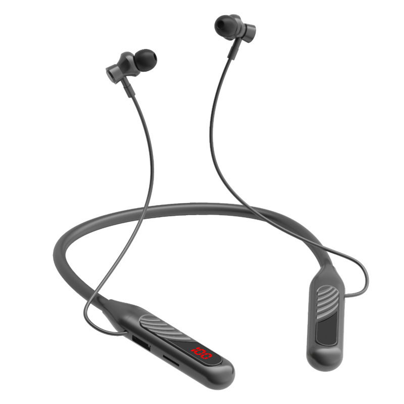 ワイヤレスBluetoothイヤホン BT-8 スポーツネックバンド型 SIMカード対応 大容量バッテリー デジタルディスプレイ ノイズキャンセリング 海外工場製 新型|undefined