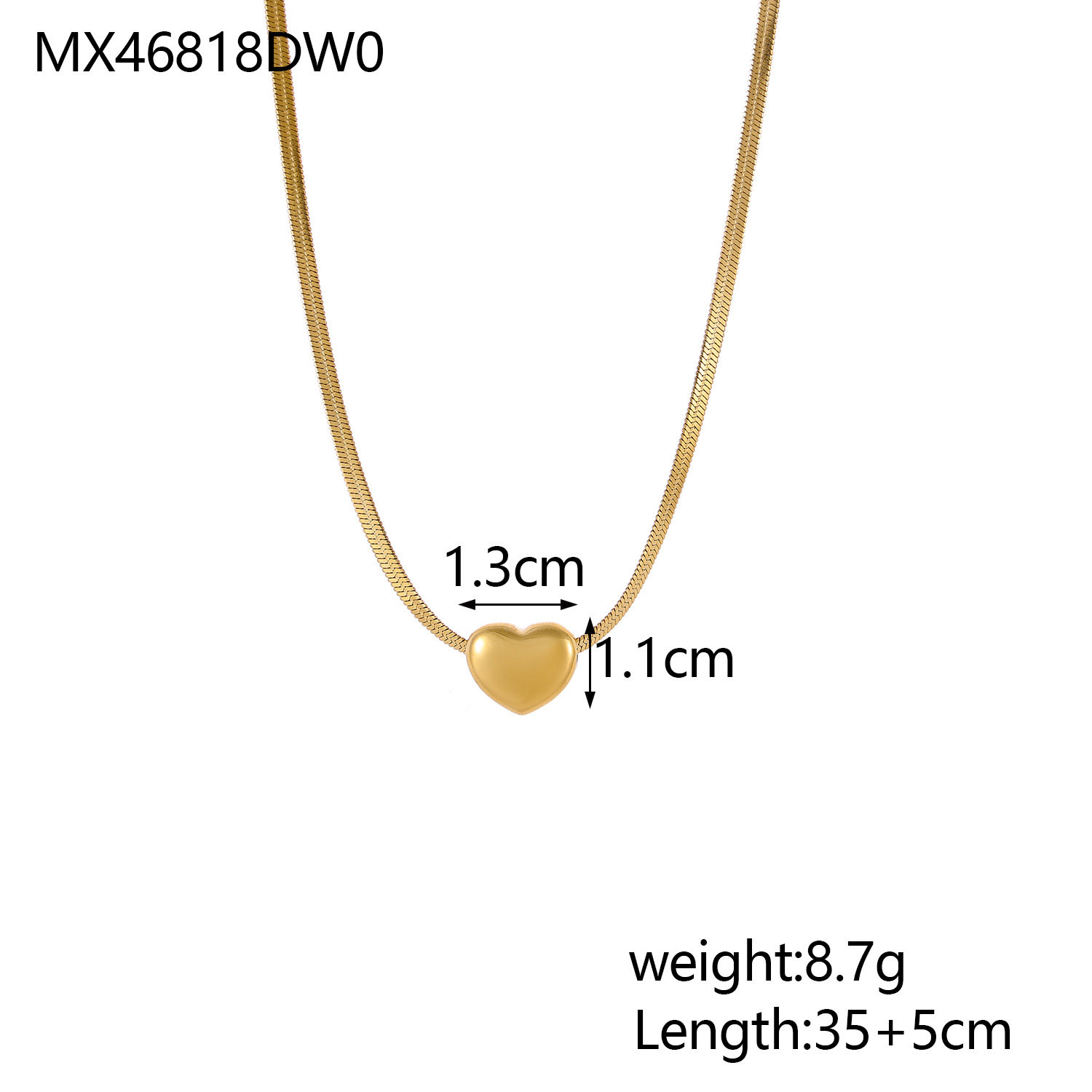 12g Weight Titanium Steel Pendant Material Pendant Necklace Classification Titanium Steel Chain Material cable chain Chain Type 1 Piece Quantity Holiday, Daily Occasion Titanium Steel Material Heart Shape Pattern All Seasons Season Women's Gender Simple Style Style Wholesale Jewelry Simple Style Heart Shape Titanium Steel Cable Chain Pendant Necklace 12