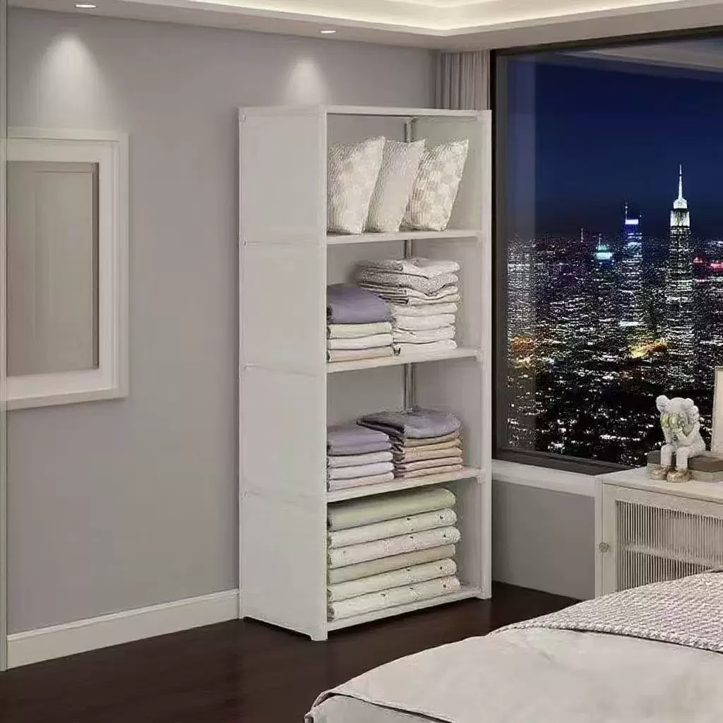衣柜家用卧室落地多层防尘衣橱分层置物架子简易组装衣柜出租房用
