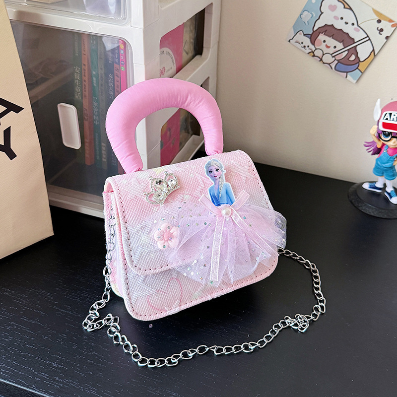 Bolso de niñas regalo de Año Nuevo bolso de hombro para niños 2025, nuevo estilo princesa bolso de mano extranjero gradiente versátil bolso de mochila