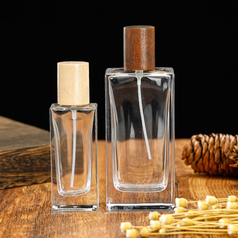 現物角形香水瓶裸瓶30ml 50ml高颜値透明香水分注瓶ガラス噴霧瓶|undefined
