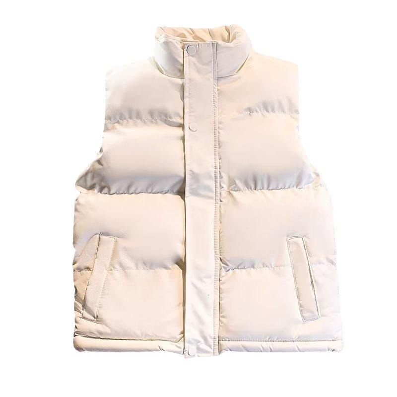 Hombres guapo chaleco de cuello de invierno y otoño chaleco caliente tendencia suelta de tamaño grande chaqueta de clip de caballo diseño de nicho