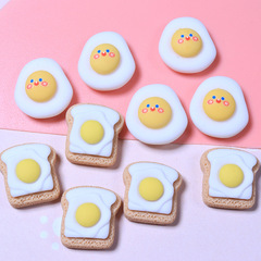 New cartoon egg snack DIY cream phone case creative loop earphone string material pack resin decoration accessories