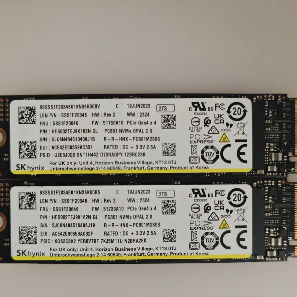 For Hynix PC801 2T pcie4 * 4 NVME M.2 notebook high-speed solid state drive 500 hours