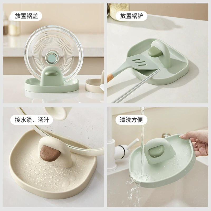 Cartoon duck kitchen lid rack countertop organizer board placing rack for chopping board spatula holder for home use