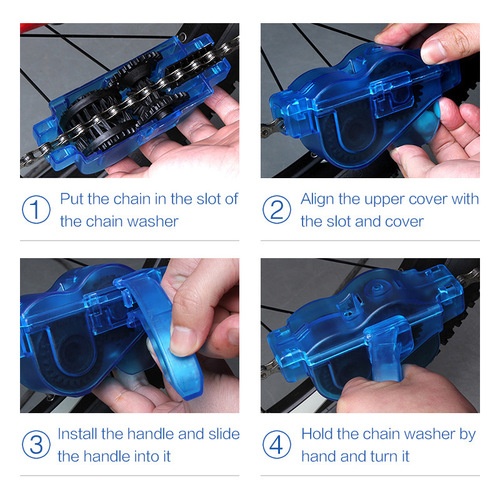Bicycle chain washer cleaner set chain brush box mountain bike accessories maintenance tool cleaning large brush