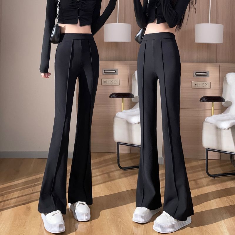 Women's Spring High Waist Flare Suit Trousers Slimming Pants for Small Women