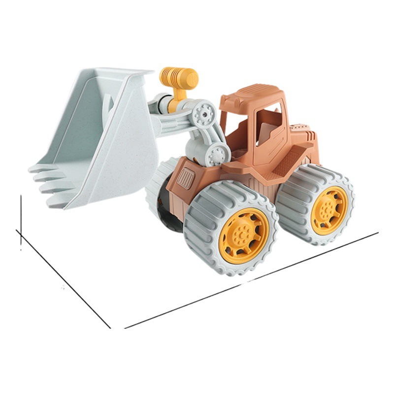 Carro de suelo para niños paja playa juguete ingeniería vehículo excavadora paja de trigo arena herramienta de excavación agua playa pala