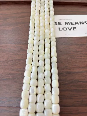 Natural Horse Hoof Shell Barrel Beads, Direct from the Source Factory, Shell Barrel Beads, Buddhist Prayer Beads, Spacer Beads, DIY Jewelry Beading Materials (Zərgərlik ara hissələri) - white-horseshoe-snail-8x8-barrel-beads-one-string-is-about-39cm