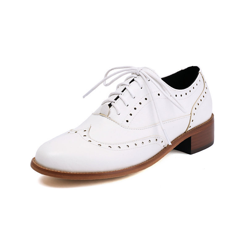 British Retro Oxfords Casual Shoes Lace-up Spring And Autumn Low-top Women