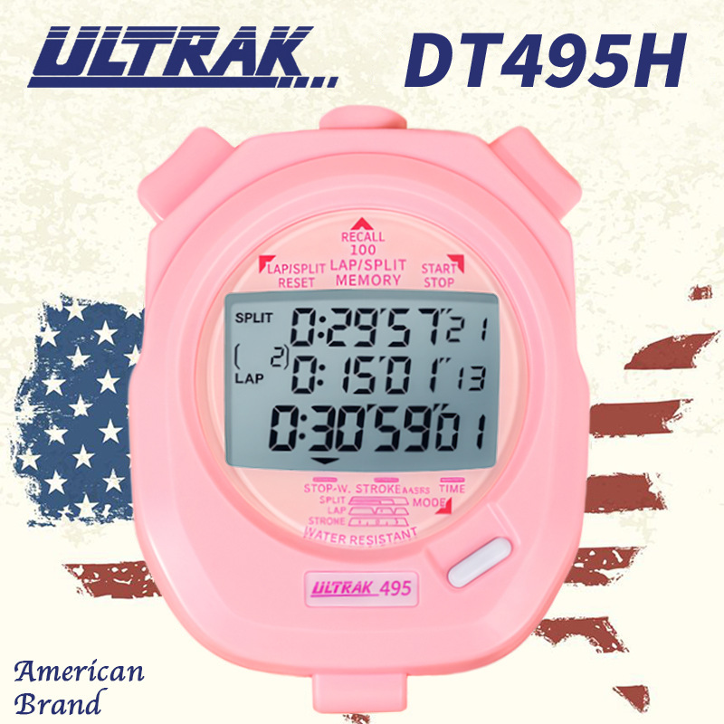 Electronic stopwatch DT495H Ding'erzhi ULTRAK Osaike 100-lap 3-line display timer for track and field training