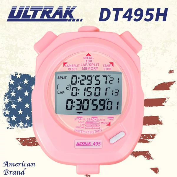 Electronic stopwatch DT495H Ding'erzhi ULTRAK Osaike 100-lap 3-line display timer for track and field training