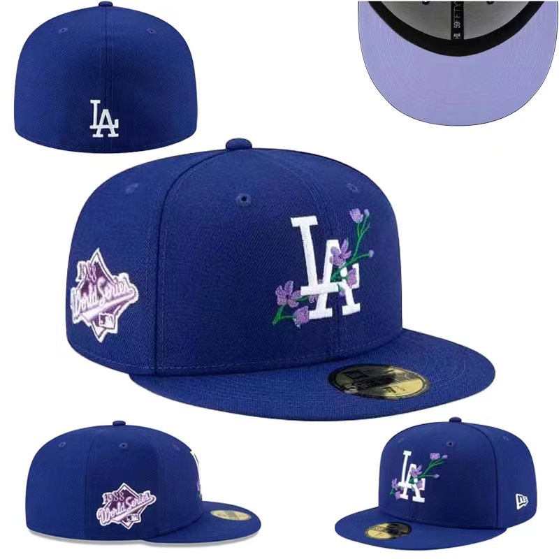 2024 comercio exterior nuevo equipo de béisbol masculino y femenino de LA Dodgers NY gorras de béisbol con tapa completa Baile callejero juvenil gorra de ala ancha