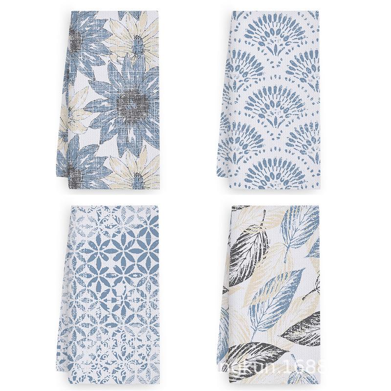 Absorbent Print Geometric Figure Pineapple Pig Sport Towel Cross Border Amazon Hot Sale Microfiber Kitchen Towel