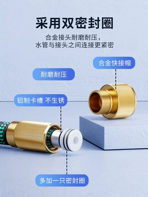 Suitable for car wash water guns, high-pressure household watering tools, automatic retractable hose, powerful spray gun nozzle