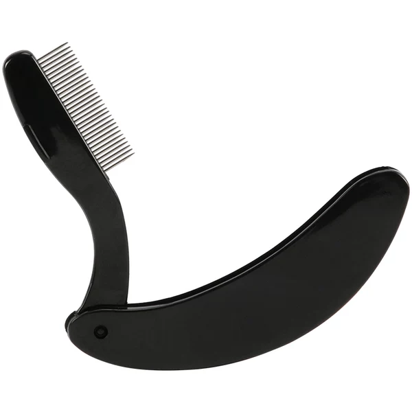 Eyelash Comb, Small Steel Comb Brush for Grooming Eyebrows and Eye Hair, Ultra-Fine Steel Needle, Foldable Makeup Brush, Portable