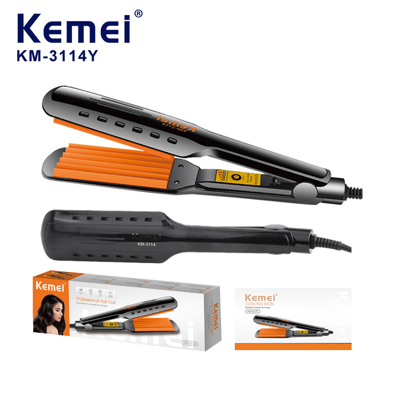 Kemei maíz férula transfronteriza KM-KM - 3114Y ajustable permaca rizador de cabello no daña cabello ondulado barra de rizado