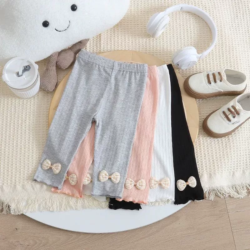 Девушки новые укороченные брюки леггинсы летом тонкие летние дети среднего и среднего возраста большие эластичные хлопчатобумажные шорты дикие