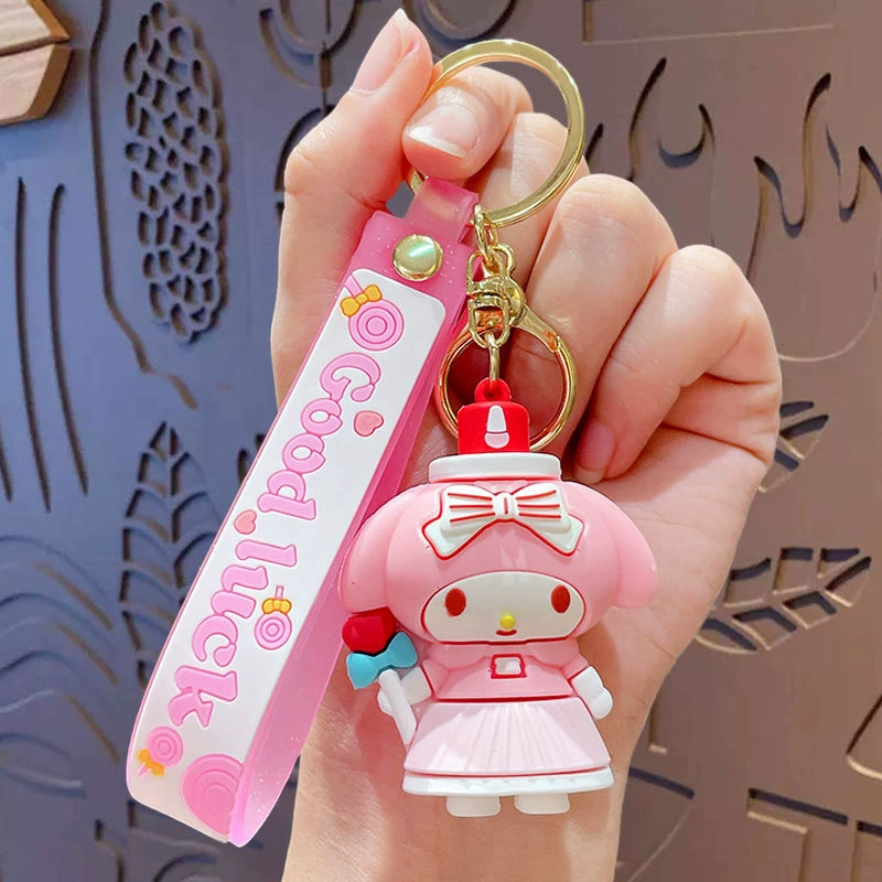 Кулон на брелке (Sanrio) Набор милых силиконовых подвесок — мягкие резиновые талисманчики, подарок на день рождения, различные персонажи