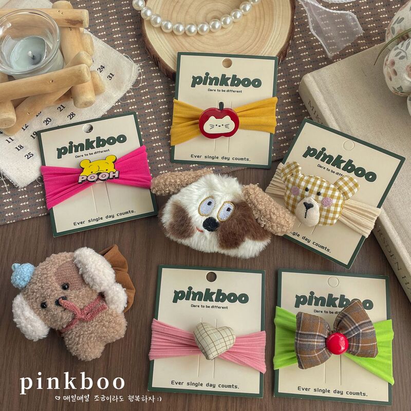 Pinkboo Childlike and Cute Hair Accessories, Cute Dog Hat, Doll Hair Band, Autumn and Winter New Plush Cartoon Hair Rope, Sweet Pinkboo Childlike and Cute Hair Accessories, Cute Dog Hat, Doll Hair Band, Autumn and Winter New Plush Cartoon Hair Rope, Sweet