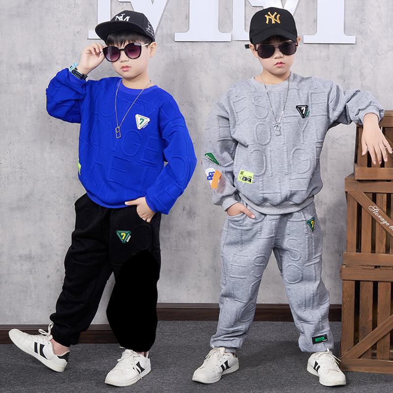 Set di maglioni da ragazzo 2023 Nuovi sport e autunno da metà a grande moda per bambini primaverile_voghion.com