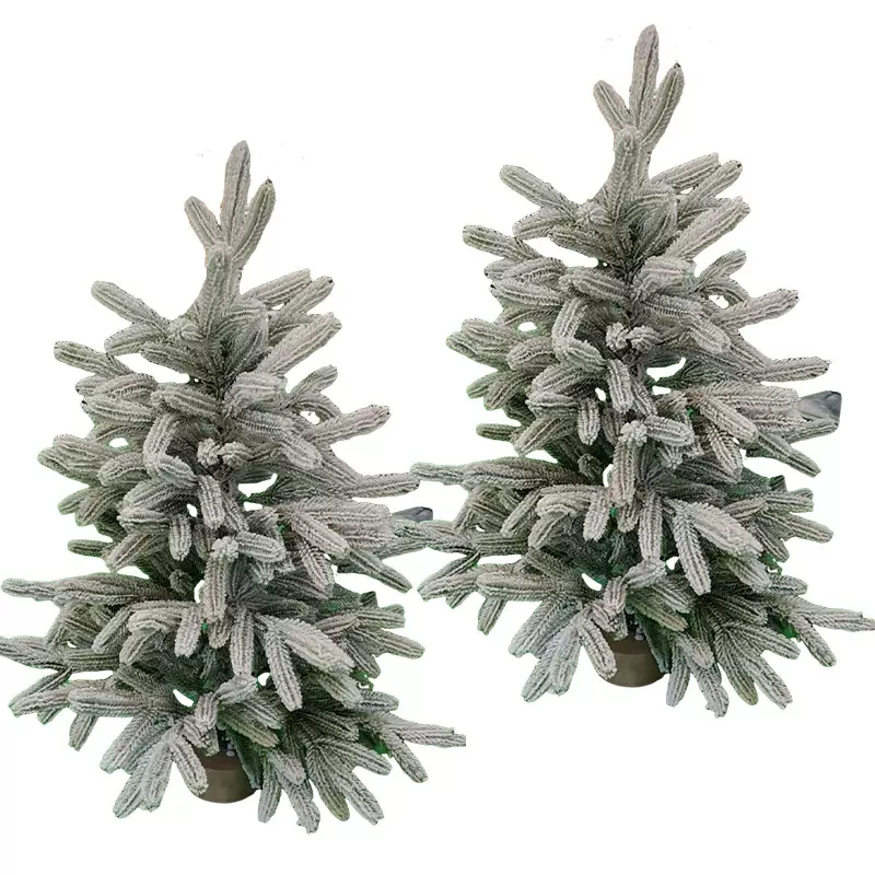 圣诞树圣诞节雪松绿色装饰品雪花雪树布置用品厂家批发圣诞装饰