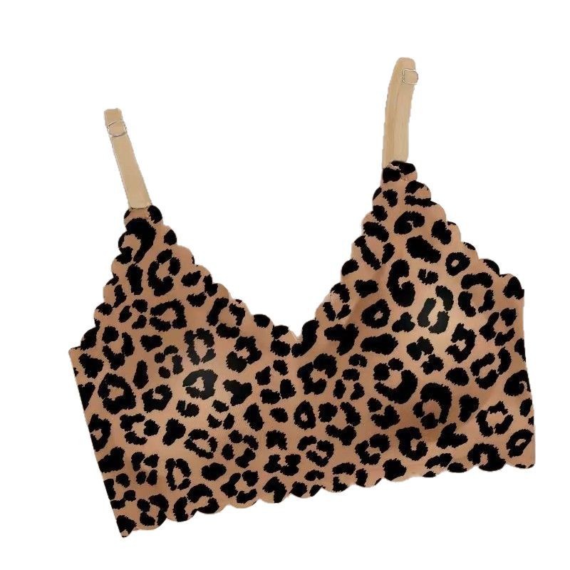 Leopardo de color Mori, cinturón de cuello en V, ropa interior de moda, emoción sexual.