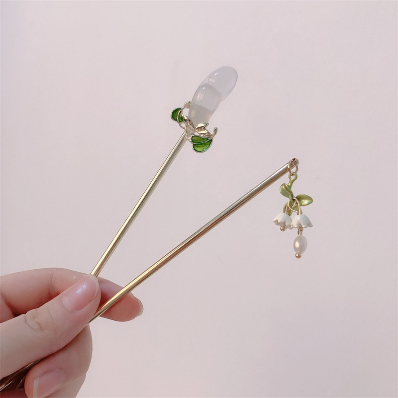 Nueva horquilla de estilo antiguo chino, horquilla de todo fósforo para niña, horquilla de sentido avanzado, horquilla, Hanfu, accesorios para el cabello escalonados de estilo chino