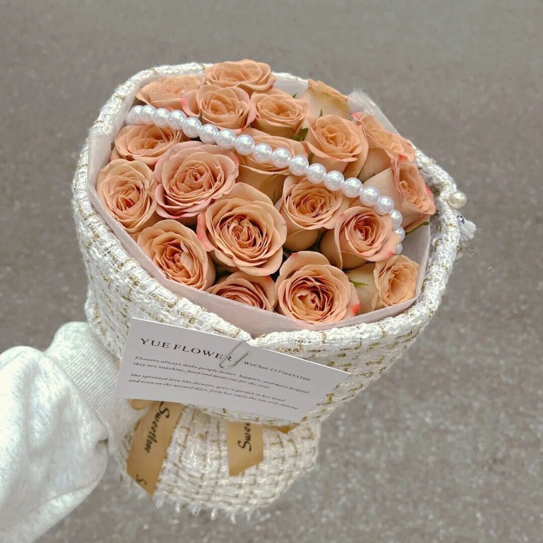 Día DE LA MADRE ramo de perlas Accesorios Estilo Chanel ramo caja de regalo para hornear decoración Cadena de Perlas joyería de perlas florales