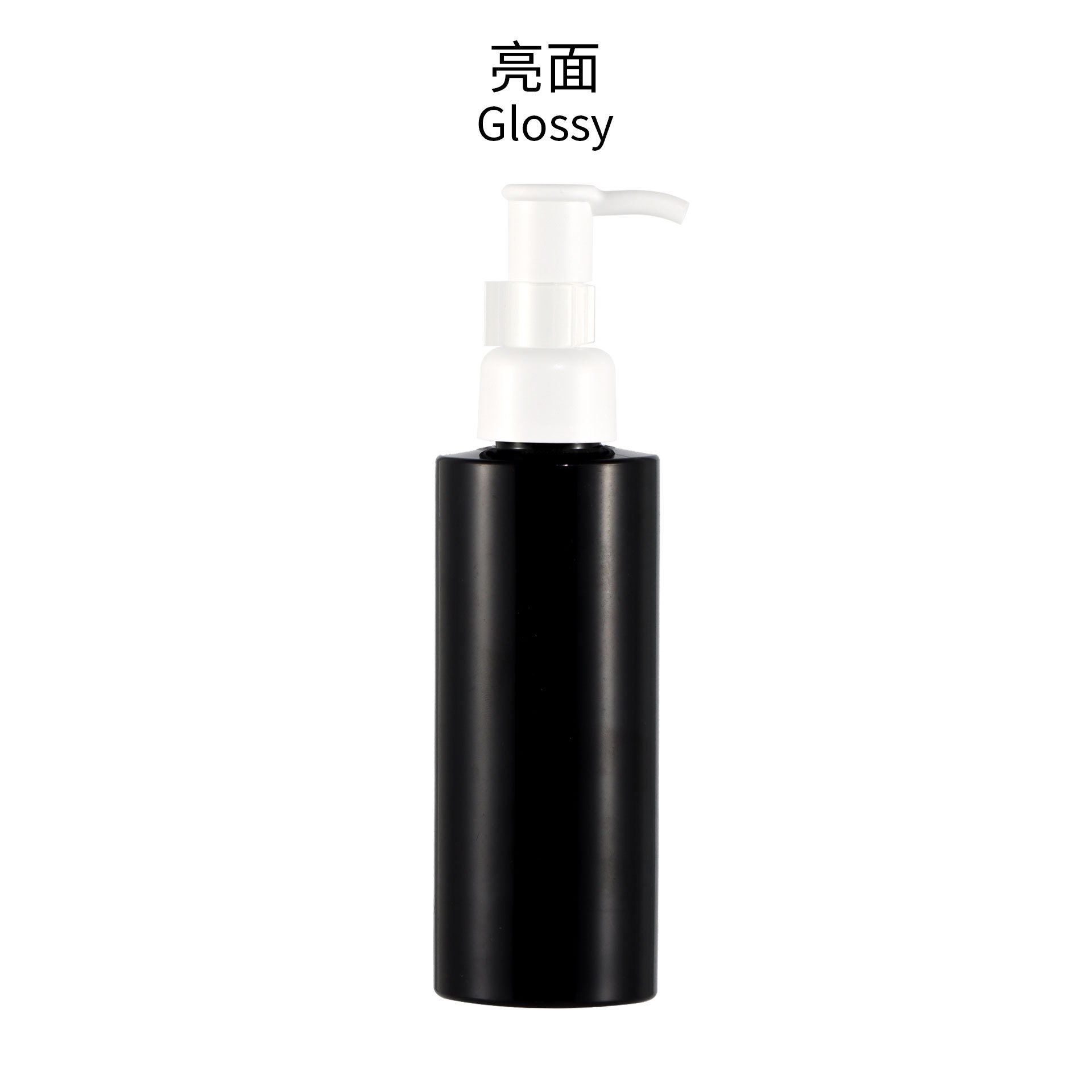 En stock 100 ml120ml150ml200ml botella de loción cilíndrica bomba de aceite cosmética botella de plástico botella de PET