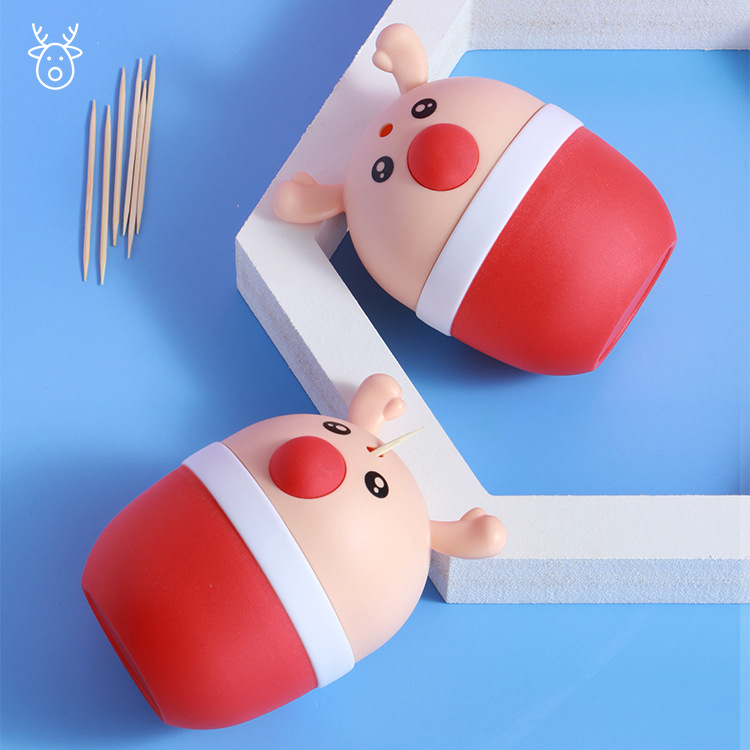 Caja de palillos de dientes de dibujos animados creativos para restaurantes, caja de palillos de dientes diaria