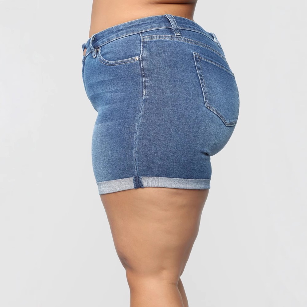 Shorts de Mezclilla para Mujer de Algodón Denim, Cintura Alta, Alta Elasticidad