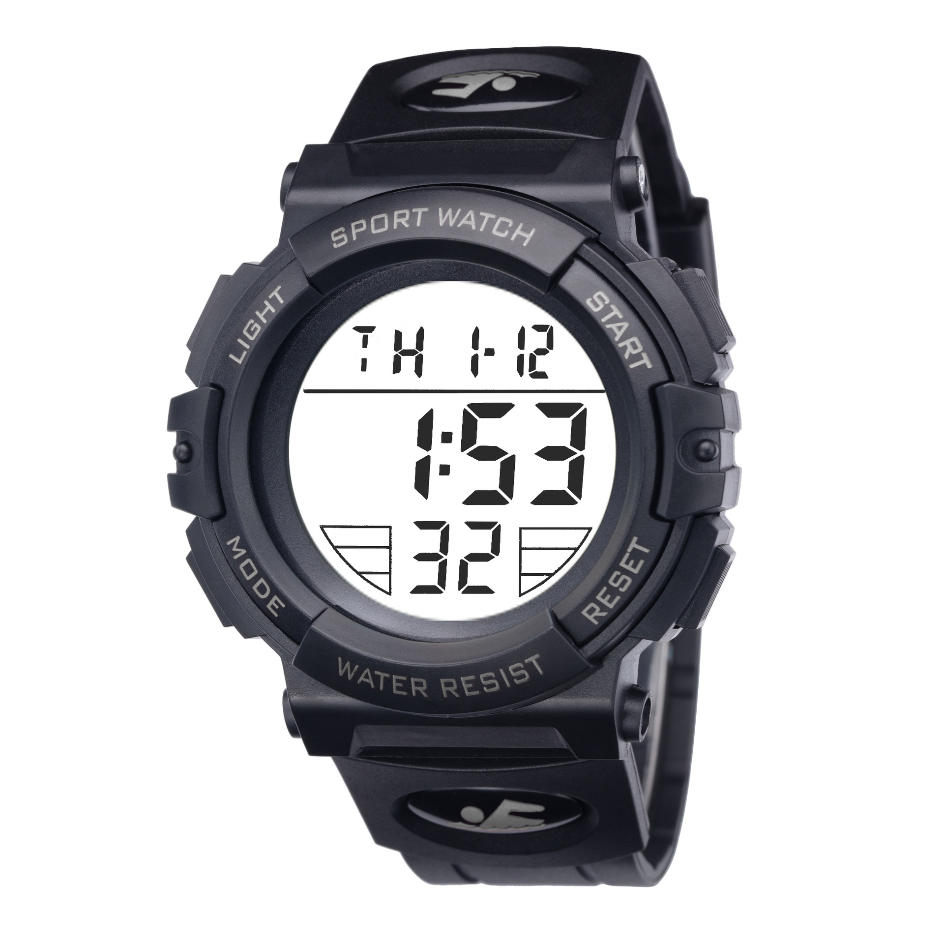 Reloj electrónico popular de Amazon para hombre con esfera grande, estilo deportivo, cronometraje multifunción, reloj para estudiantes al aire libre, venta al por mayor